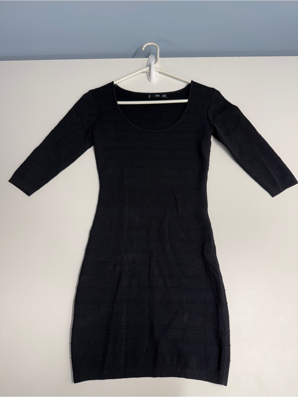 Classic Black Scoop Neck Mini Dress